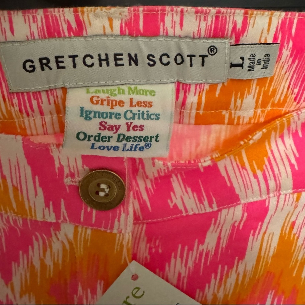Gretchen Scott Designs Gripeless Jeans - Knit Ikat Pink Large - Picture 4 of 6